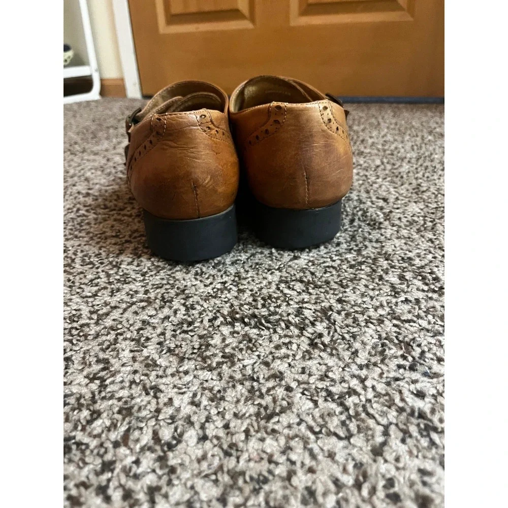 Steve Madden CHARLES Tan Leather Double Monk Strap Brogue Shoes Mens 13 D